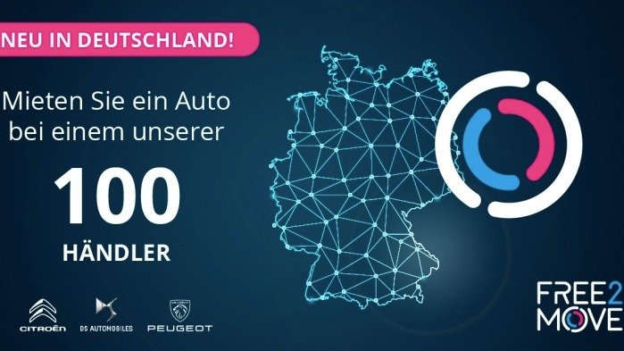 Free2Move startet Mietwagenservice in Deutschland mit mehr als 100 Händlern
